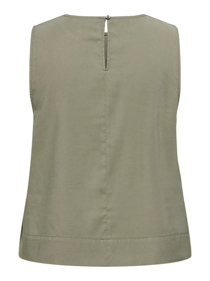 ONLY CARMAKOMA CARDORSI ARIS SL LOOSE TOP CC PNT (Smokey Olive)