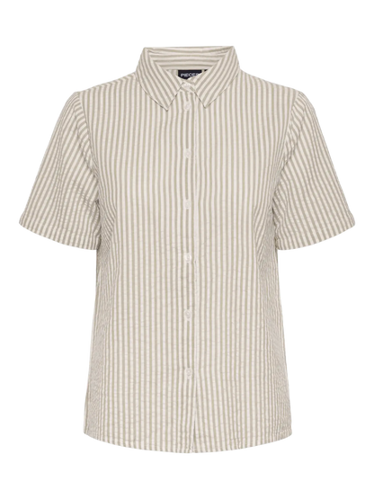 PIECES PCSALLY SS SHIRT WVN NOOS | Tea Cloud dancer