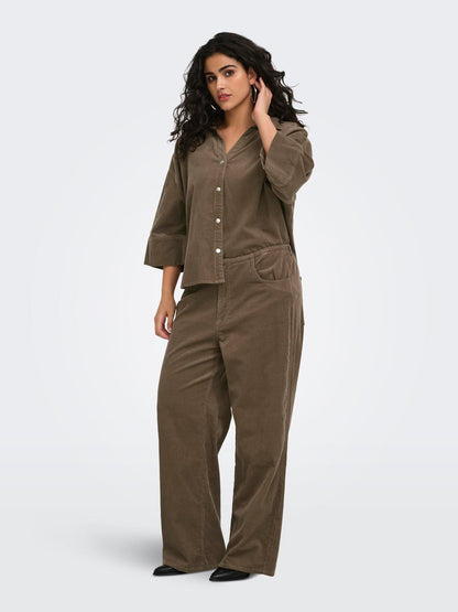 Only Carmakoma - Carnessa - Skjorte - Walnut