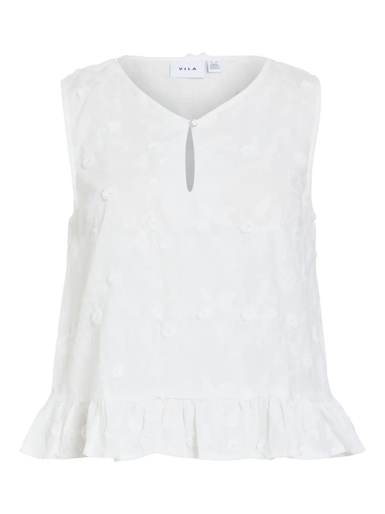 VISIMONE V-NECK S/L TOP - White