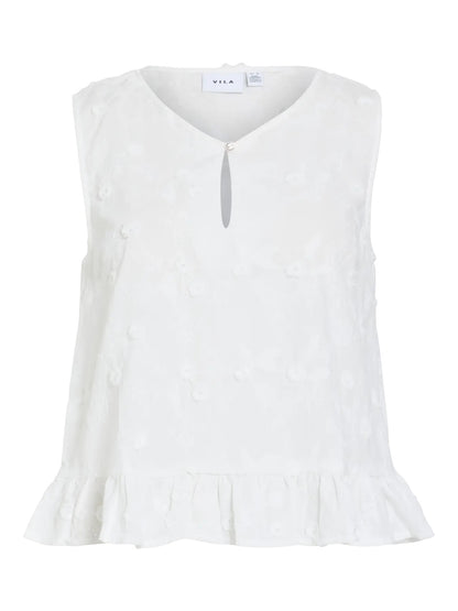 VISIMONE V-NECK S/L TOP - White