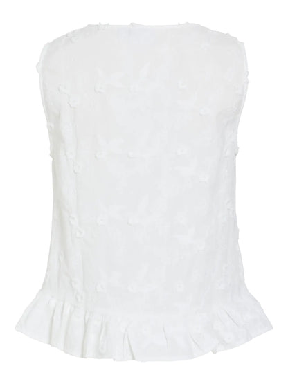 VISIMONE V-NECK S/L TOP - White