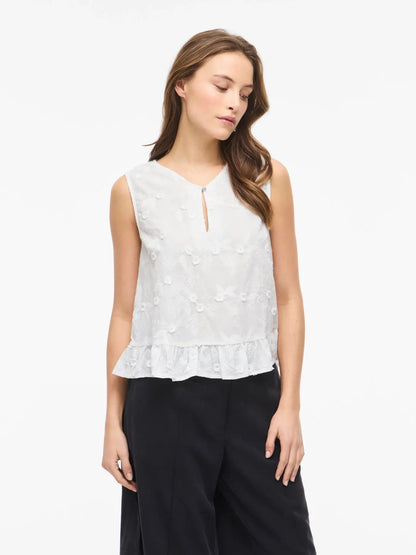VISIMONE V-NECK S/L TOP - White