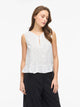 VISIMONE V-NECK S/L TOP - White