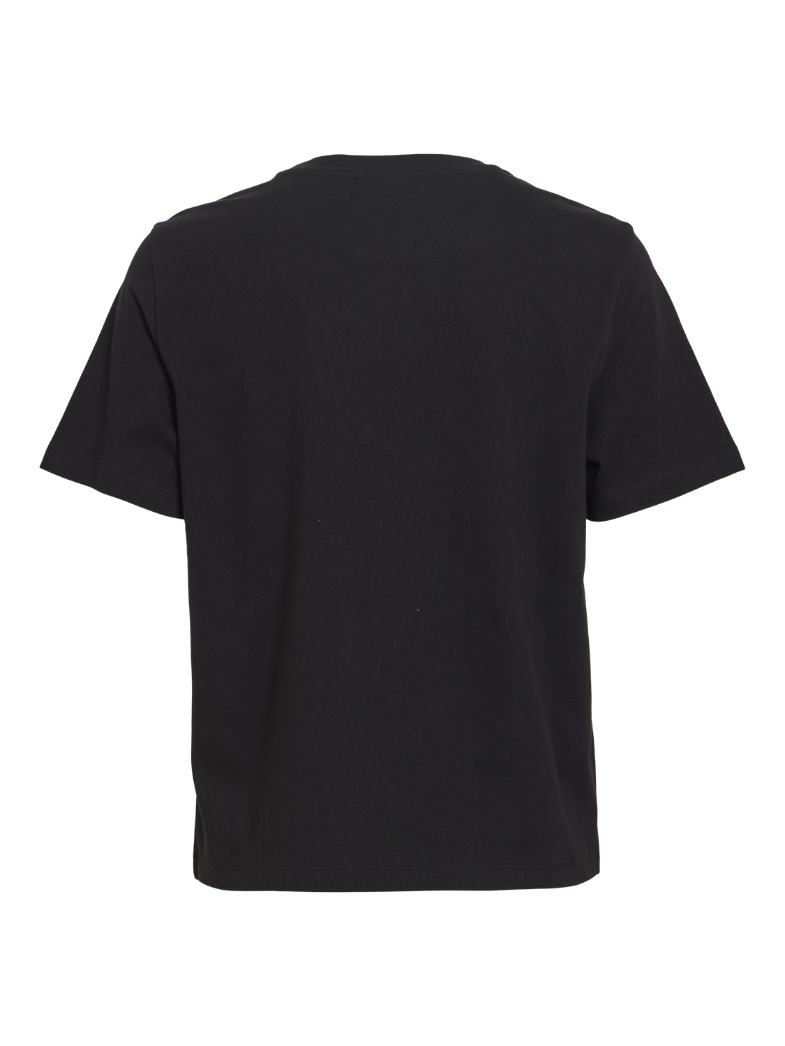 Vila - Vivora - T-shirt - Black - Vivora S/S Heart Emb T-Shirt