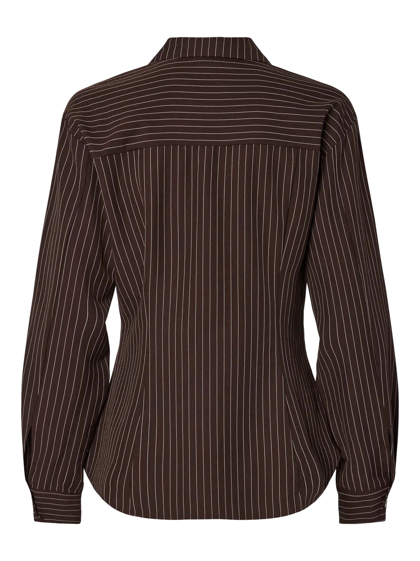 PIECES PCANJA LS FITTED SHIRT WVN D2D | Delicioso Pinstripe