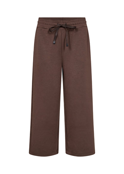 brune joggingbukser med snøre i taljen og sidelommer. Soyaconcept SC-BANU 26 Bukser HOT FUDGE