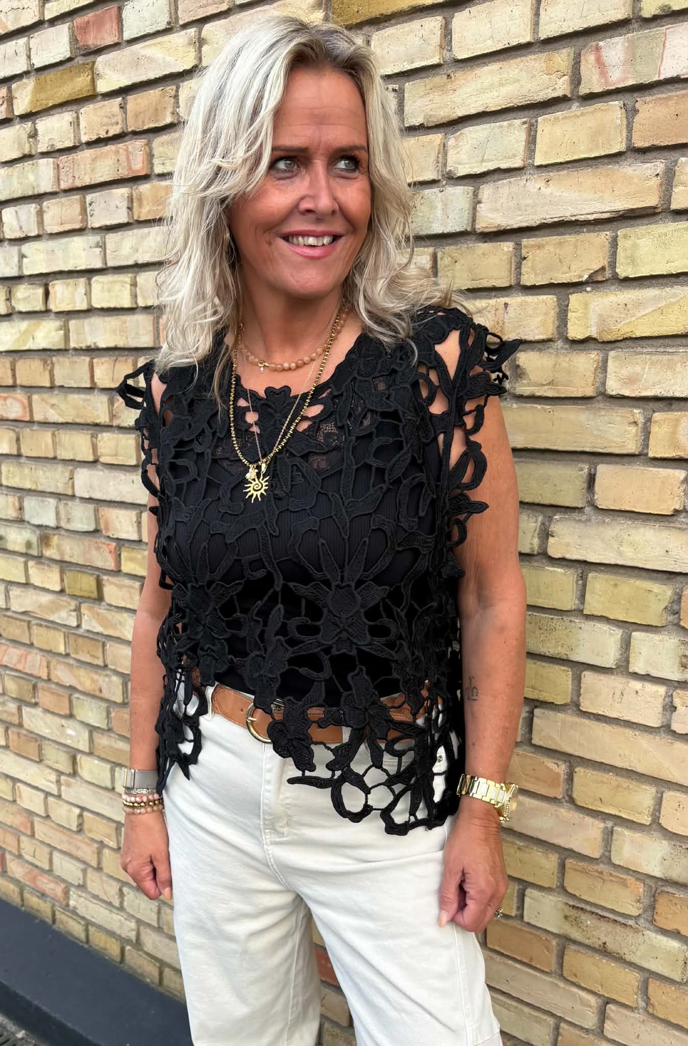 Tim & Simonsen - Gudrun Lace Top Black
