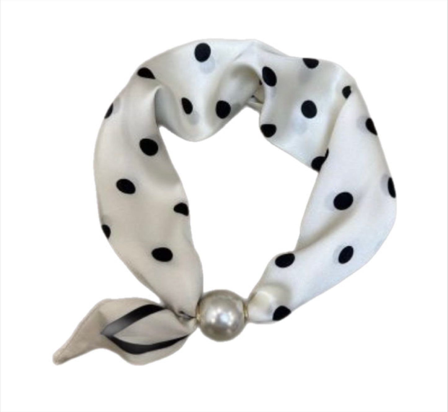 prikket tørklæde Tim & Simonsen Chloe Scarf w. magnetic pearl Dot