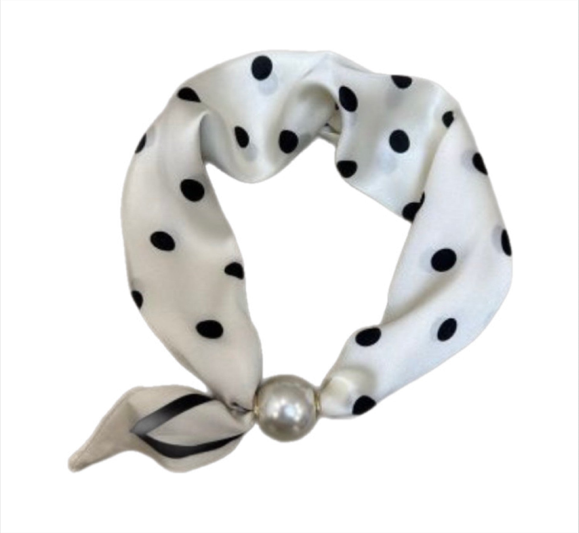 prikket tørklæde Tim & Simonsen Chloe Scarf w. magnetic pearl Dot