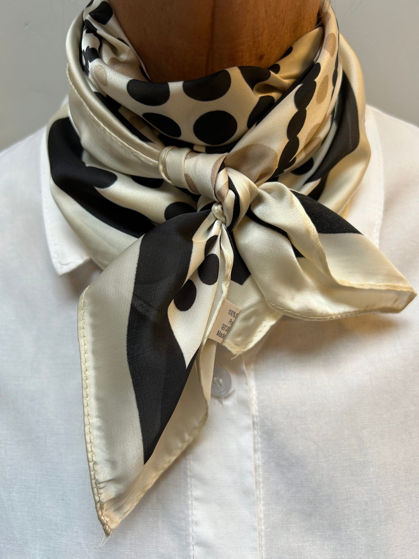 THREE M sand / sort mix tørklæde | 2513