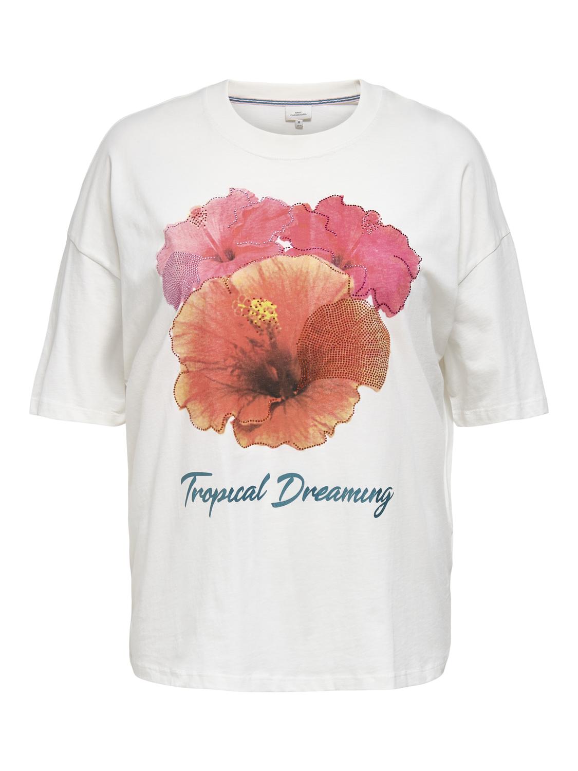 Only Carmakoma - Carkourtney - T-Shirt - Cloud Dancer