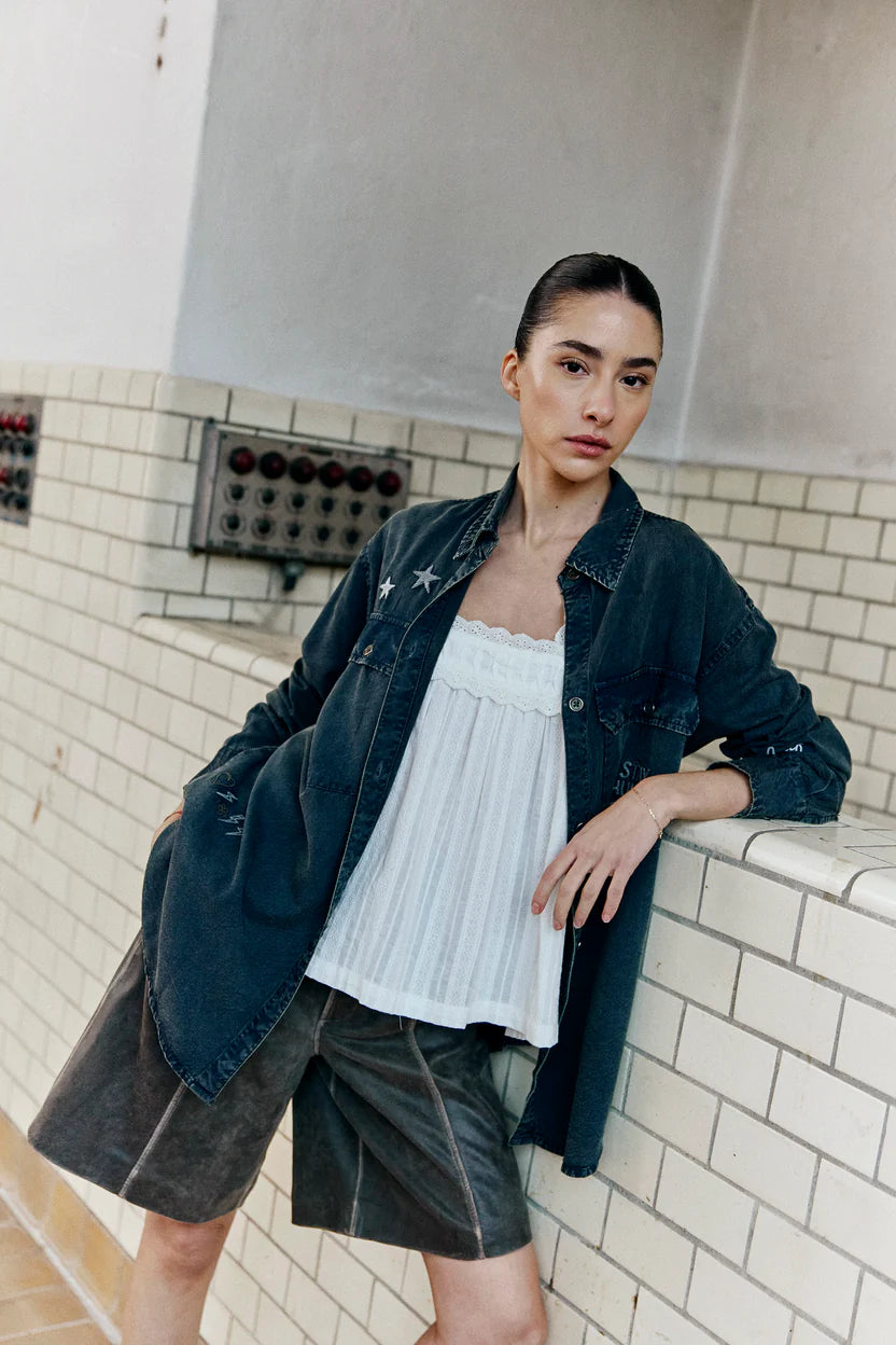 HUMBLE OfeliaHBS shirt - Dark grey combi