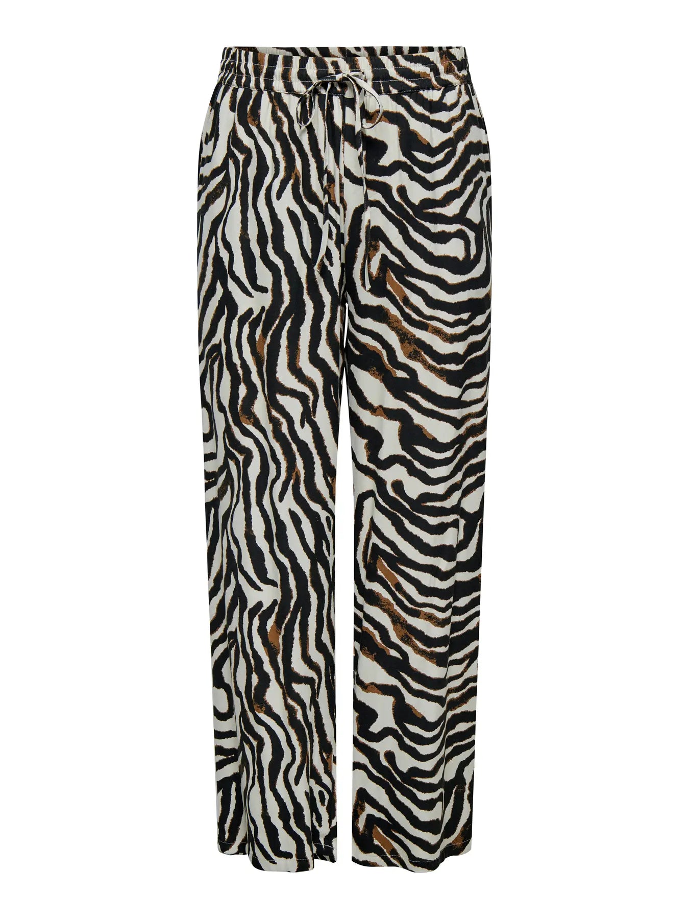 bukser med zebra print. ONLY Carmakoma CARBERTE Pants Pumice Stone Zebra