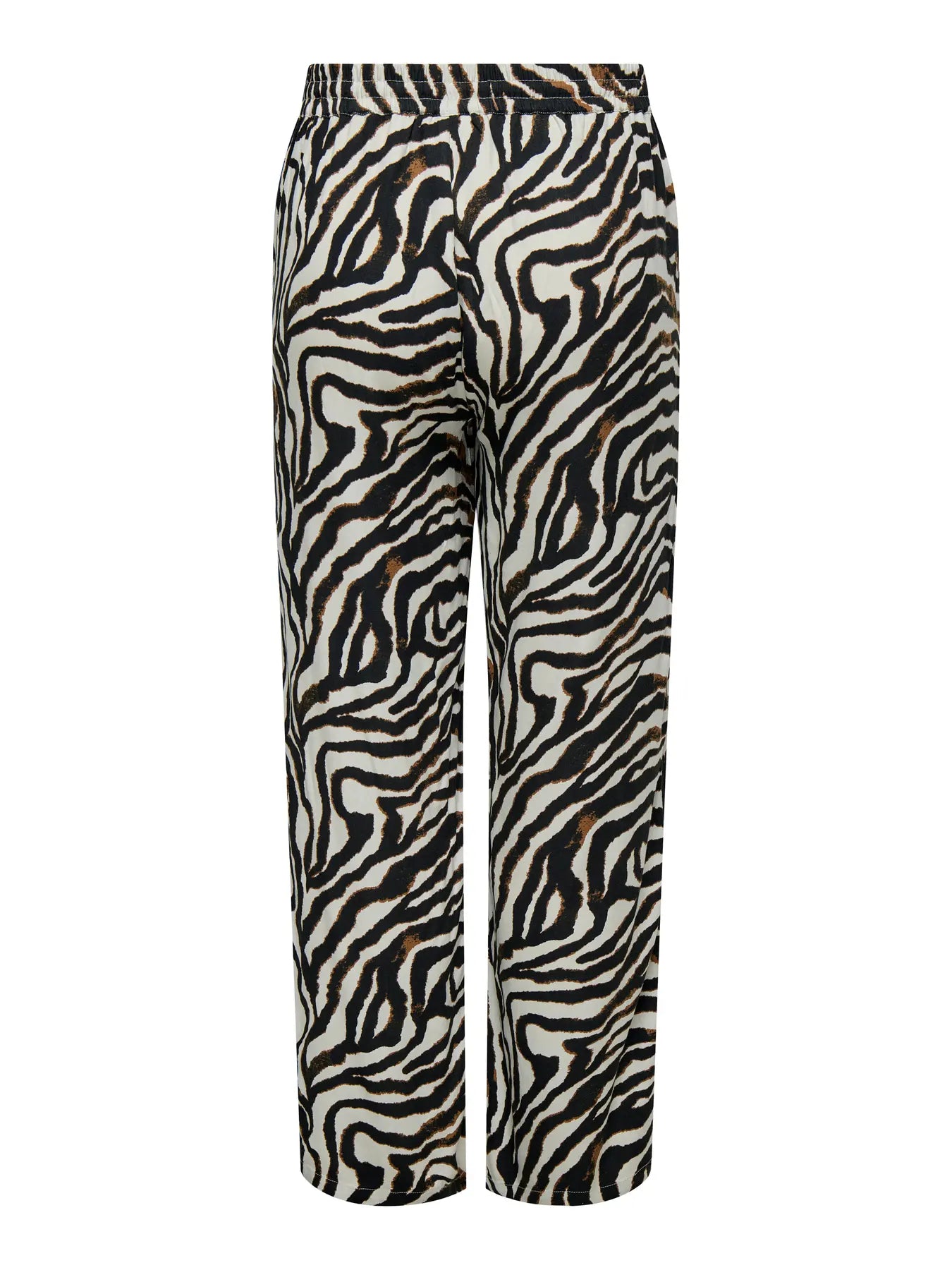 bagpå bukser med zebra print. ONLY Carmakoma CARBERTE Pants Pumice Stone Zebra