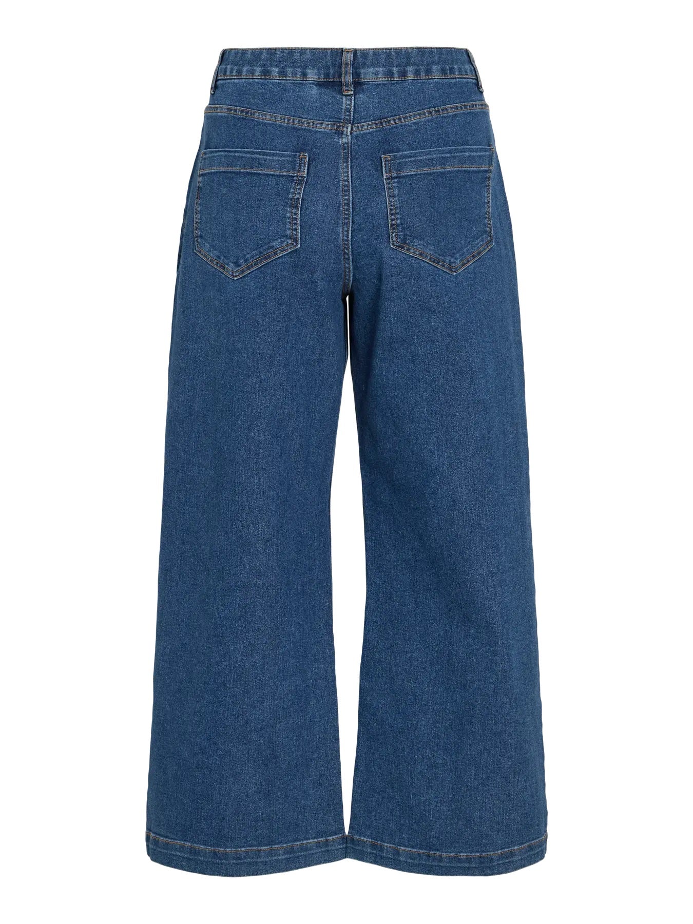 VILA VILOTTA HW CULOTTE JEANS | Medium Blue Denim
