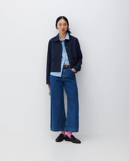 VILA VILOTTA HW CULOTTE JEANS | Medium Blue Denim