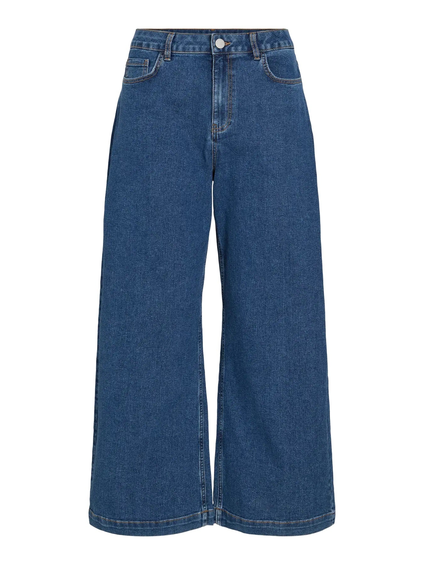 VILA VILOTTA HW CULOTTE JEANS | Medium Blue Denim