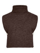 Brun vest med rullekrave og knapper i siderne. VILA VILYLA BUTTONS COLLAR/EF/KA | Coffee Bean