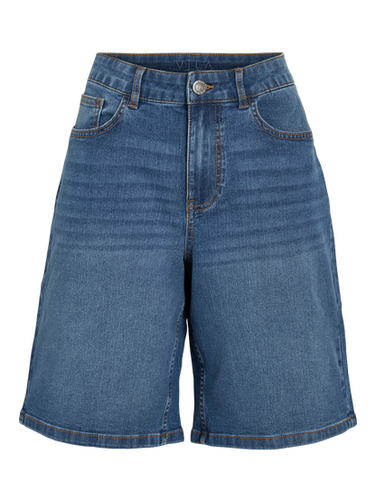 Vila - Vinus - Bermuda Shorts - Medium Blue Denim