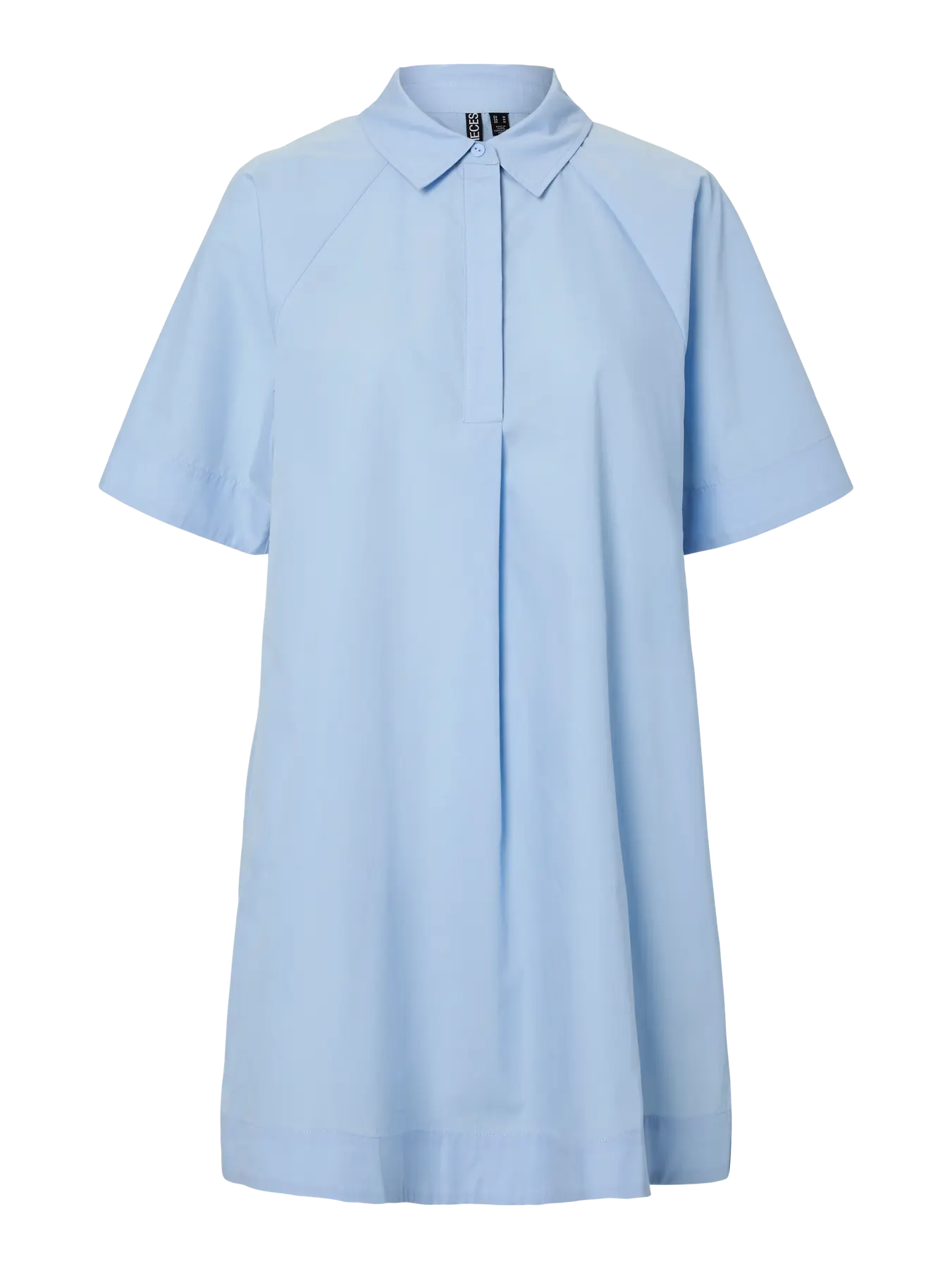 blå skjortekjole PIECES PCTONJA 2/4 Short Shirt Dress Cashmere Blue