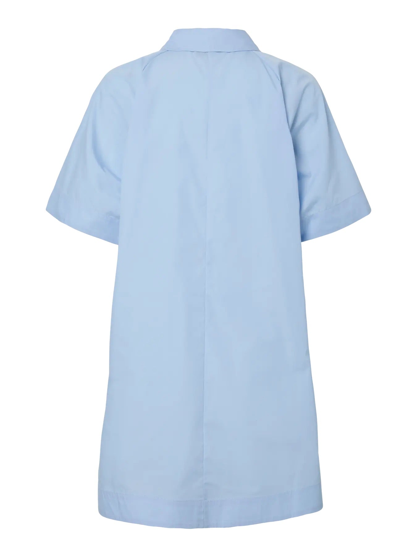 ryggen af blå skjortekjole PIECES PCTONJA 2/4 Short Shirt Dress Cashmere Blue