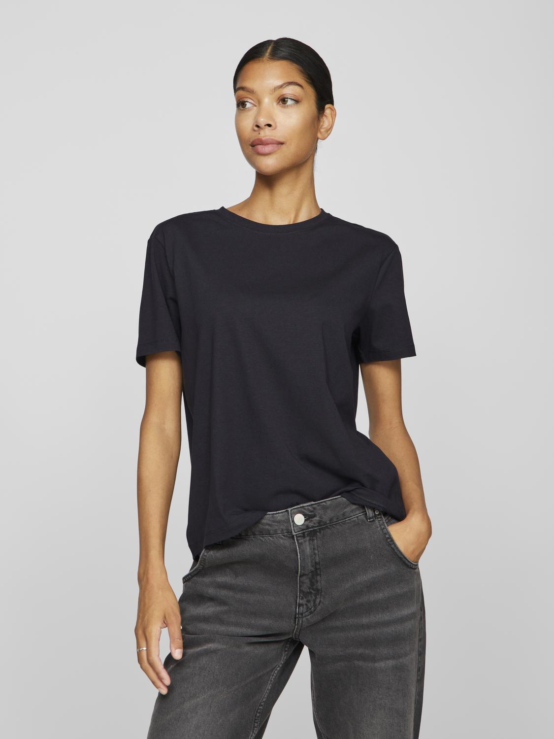 Vila - Vinora - T-shirt - Black Beauty