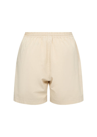 sandfarvet shorts med elastisk talje Wasabi WA-ERICA 1 SAND