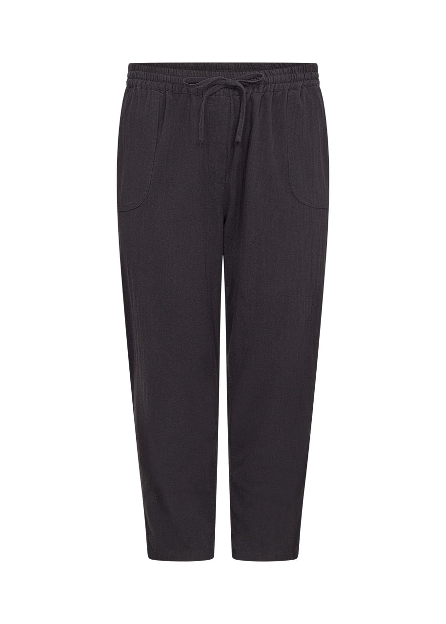 sorte bukser med justerbar talje. Wasabi WA-ERICA 3 BLACK