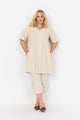 sandfarvet tunika med lommer Wasabi WA-ERICA 7 Sand