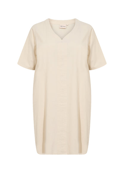 sandfarvet tunika med lommer Wasabi WA-ERICA 7 Sand