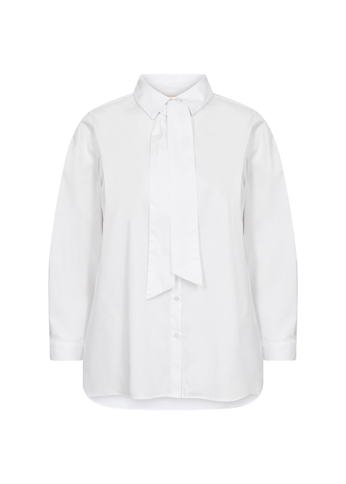 Wasabi WA-SAGA 10 WHITE hvid skjorte med bindedetalje ved kraven