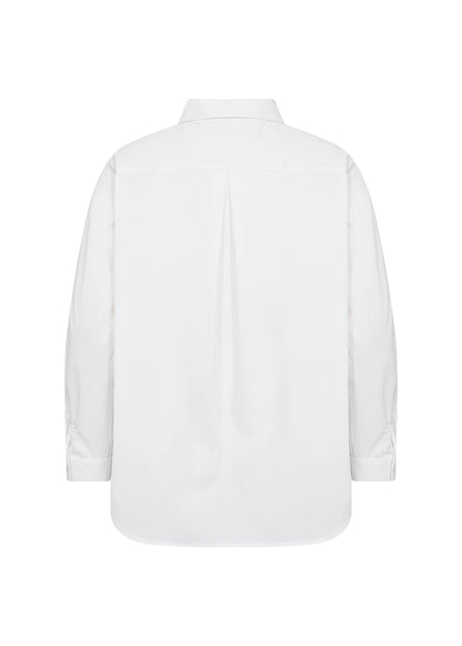 Wasabi WA-SAGA 10 WHITE hvid skjorte med bindedetalje ved kraven