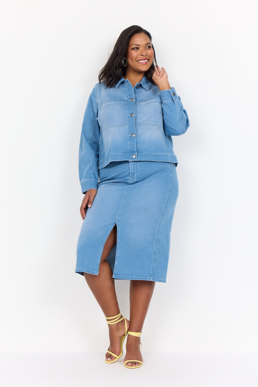 lyseblå denimjakke Wasabi WA-SUMMER 9 LIGHT BLUE DENIM