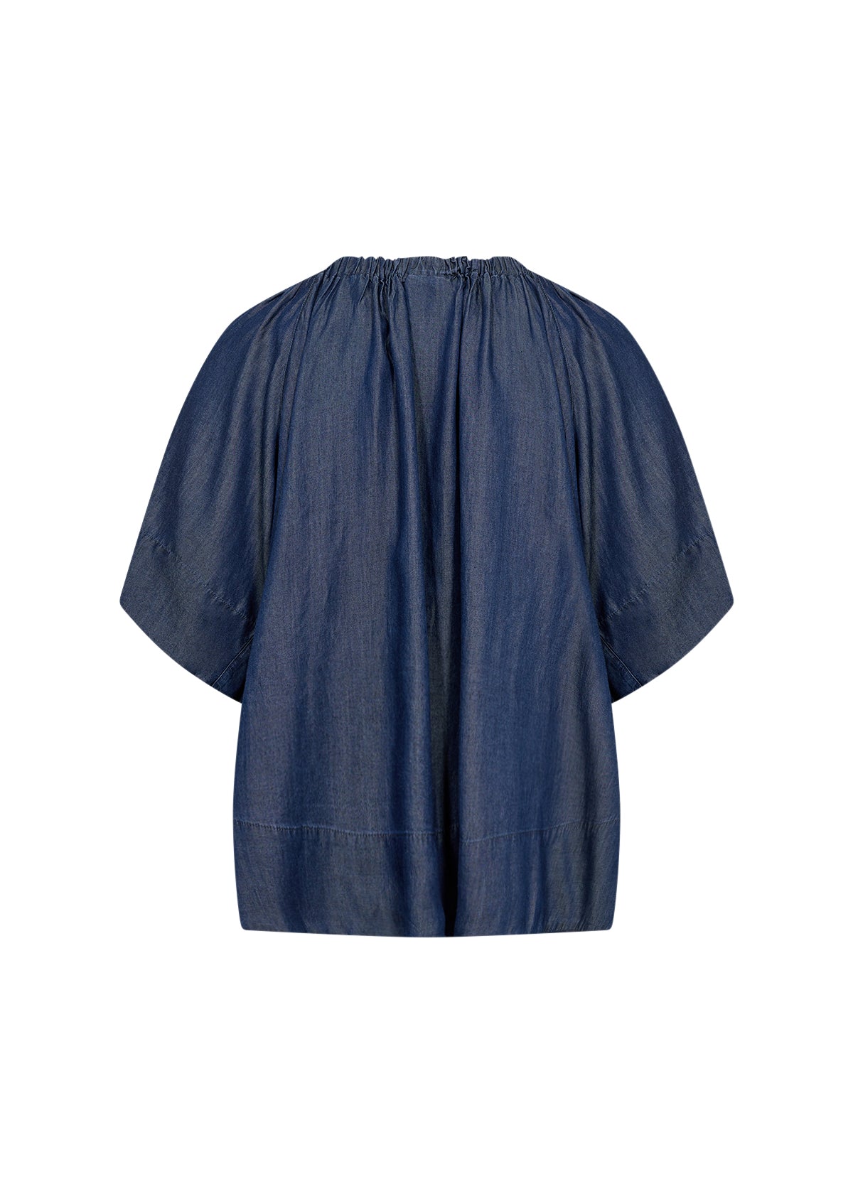 Wasabi Denim Blouse WA-FLORA 7 denim bluse korte ærmer