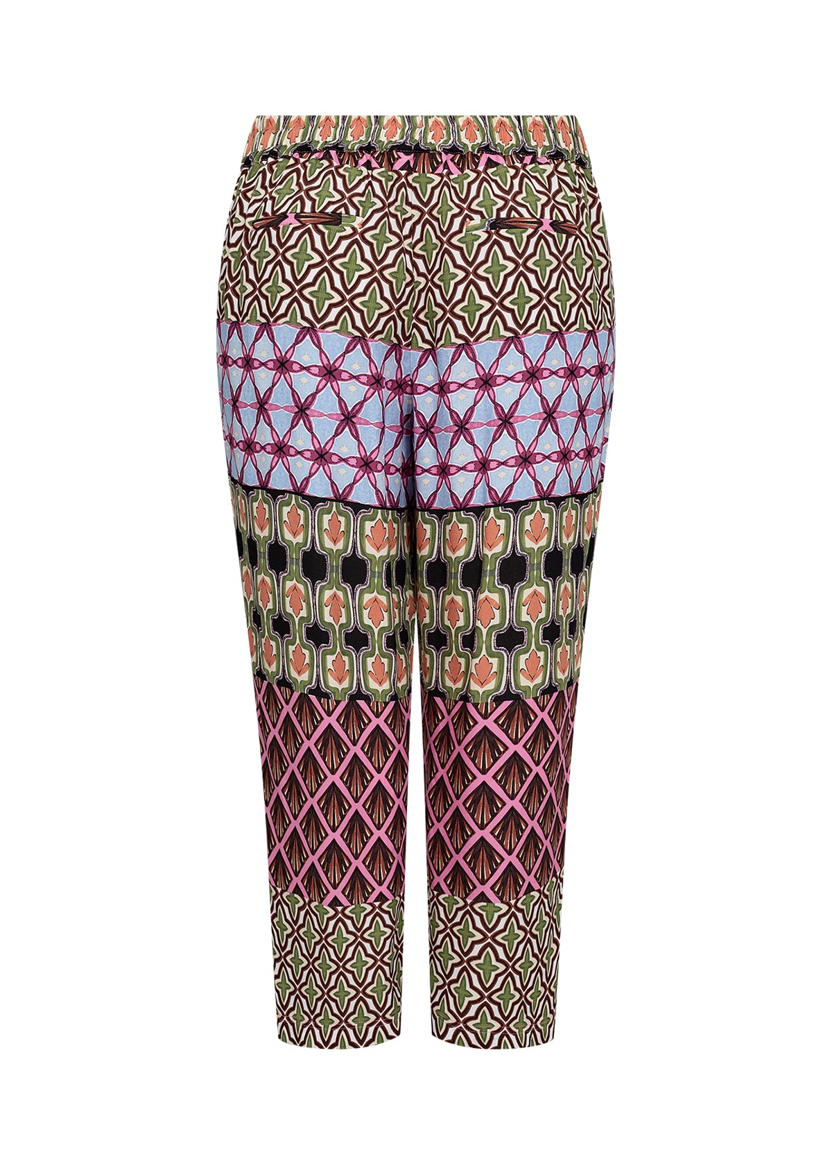 bagpå mønstret bukser i mange farver. Wasabi WA-MELIKA 2 Bukser Wild Rose Combi