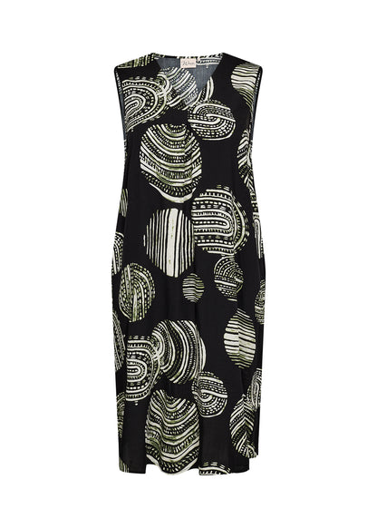 mønstret kjole uden ærmer. Wasabi WA-MEDINE 3 Kjole Black Combi
