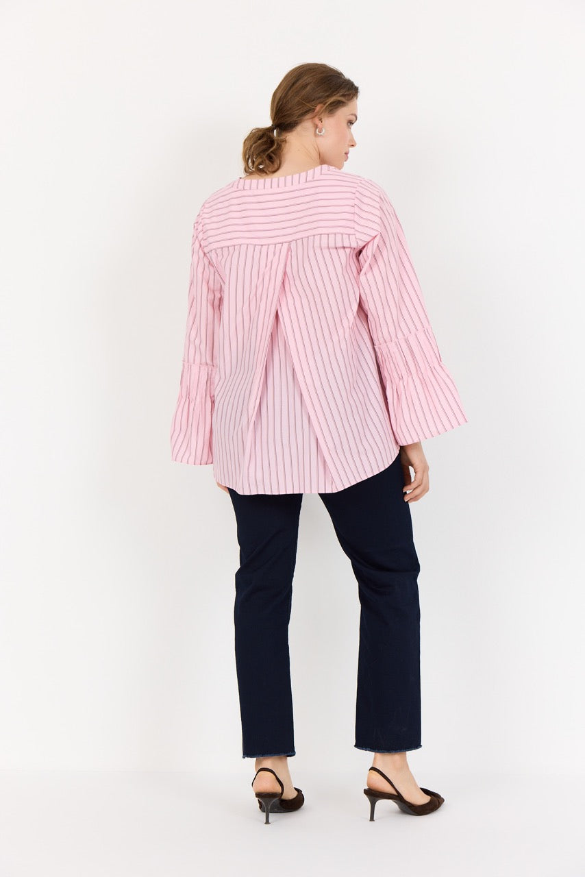 stribet lyserød bluse Wasabi WA-CRISTIN 1 Bluse Rose Combi