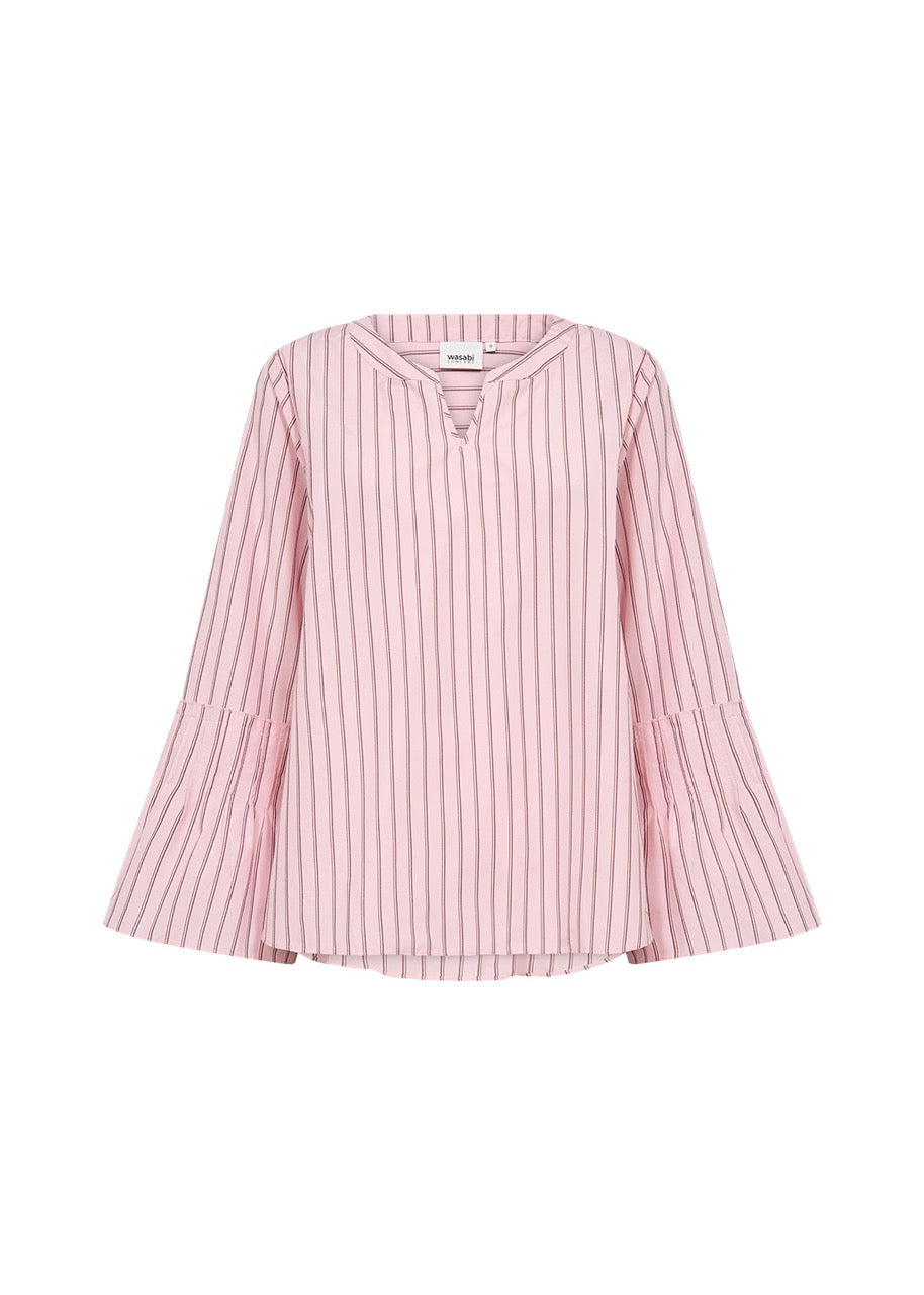 stribet lyserød bluse Wasabi WA-CRISTIN 1 Bluse Rose Combi