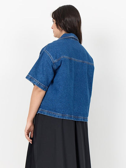 WASABI  wa-caia 12 bluse Medium Blue Denim