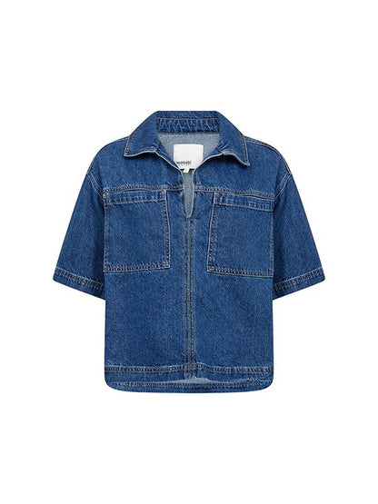 WASABI  wa-caia 12 bluse Medium Blue Denim
