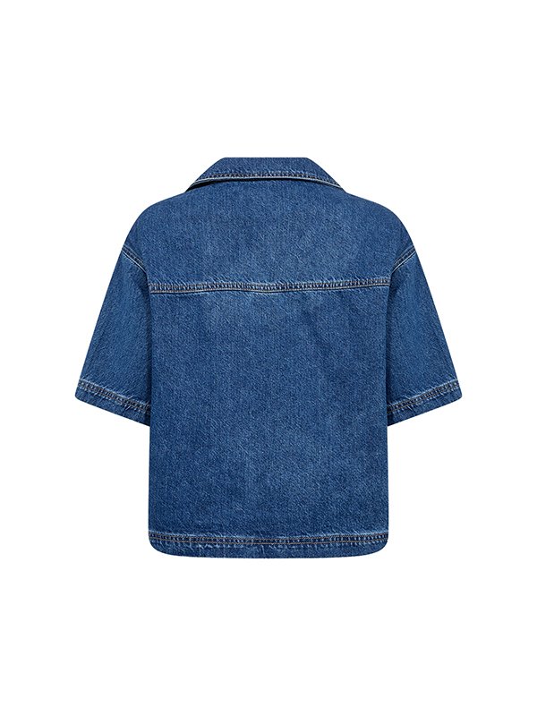 WASABI  wa-caia 12 bluse Medium Blue Denim