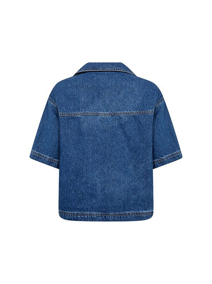 WASABI  wa-caia 12 bluse Medium Blue Denim