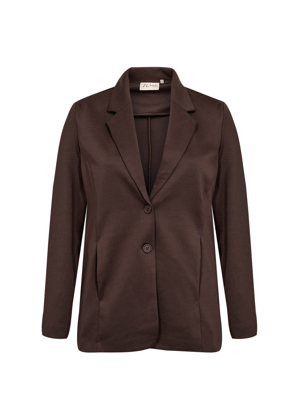 klassisk brun blazer med to knapper foran. Wasabi WA-SINA 1 Blazer Hot Fudge