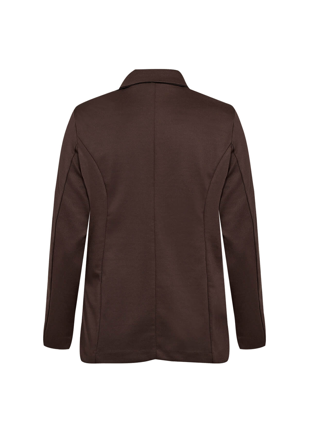 ryggen af klassisk brun blazer med to knapper foran. Wasabi WA-SINA 1 Blazer Hot Fudge