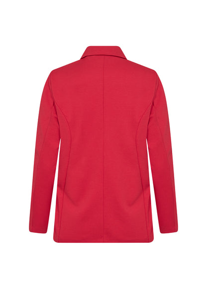 plussize klassisk rød blazer med to knapper foran. Wasabi WA-SINA 1 LIPSTICK