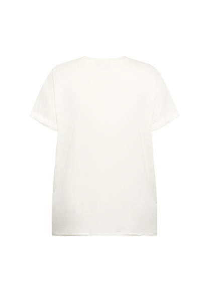 Wasabi Offwhite T-shirt WA-SIBILLE 7 hvid t-shirt med tekst foran