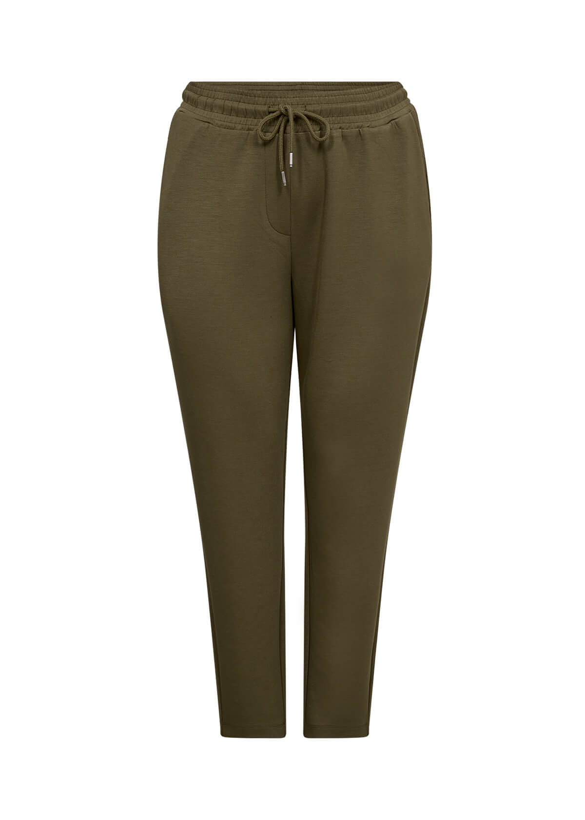 oliven grønne bukser med elastik i taljen. Wasabi WA-SABINA 31 Bukser Misty Olive