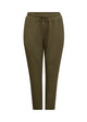 oliven grønne bukser med elastik i taljen. Wasabi WA-SABINA 31 Bukser Misty Olive