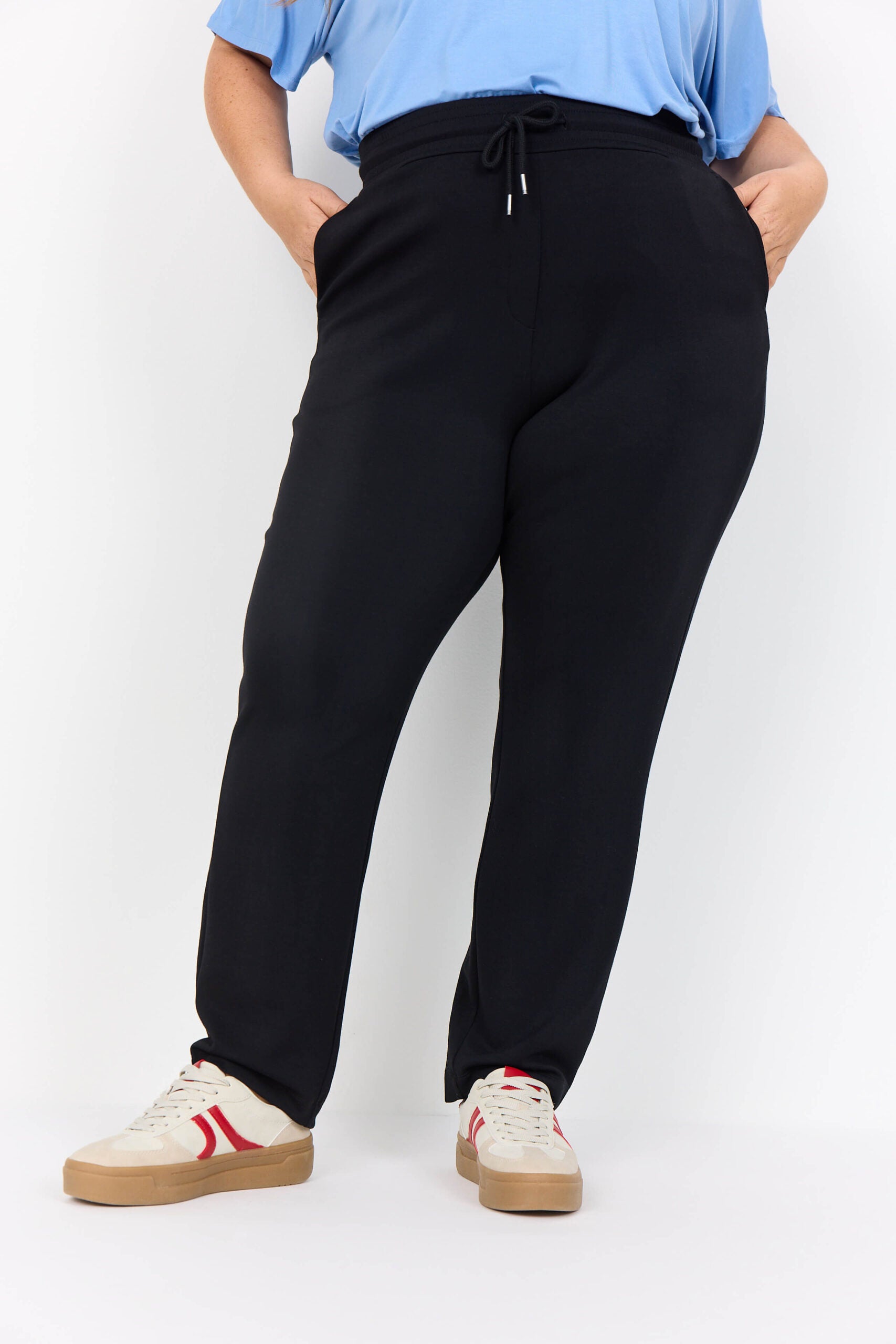 sorte joggingsbukser med elastik i taljen. Wasabi WA-SABINA 31 Bukser Black